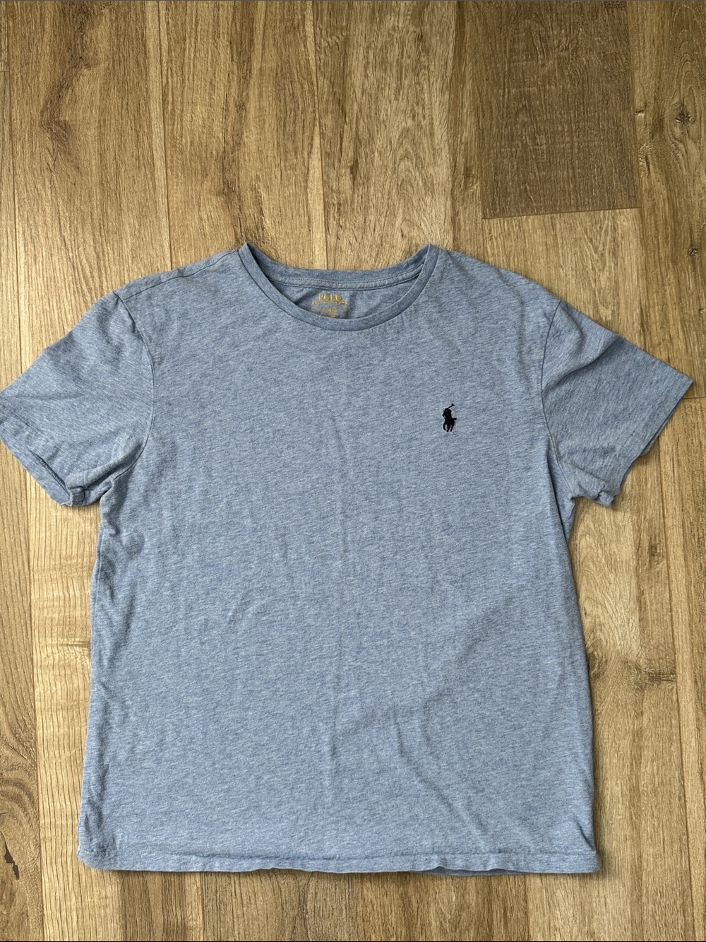 Polo by Ralph Lauren Men's Light Heather Blue Crew Neck Tee Size M